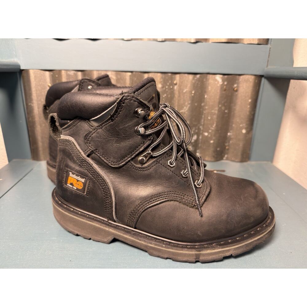 Timberland Mens Pro Pit Boss 6” Steel Toe 33032 ASTM F2413 Comfort Black Size 9W - Picture 3 of 9